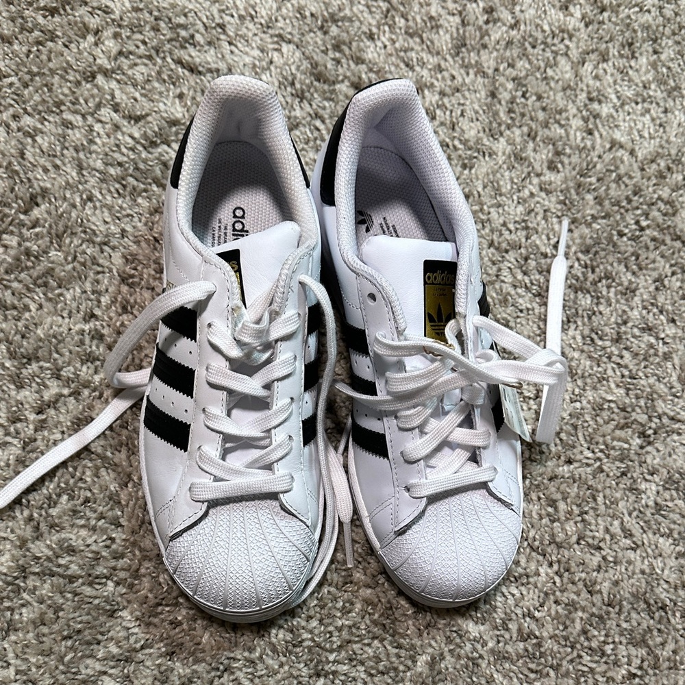 Adidas Classic White and Black Sneakers